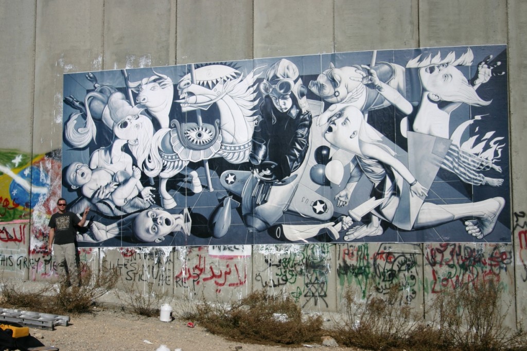 santa4 Ron English, Grade School Guernica, Santa's Ghetto Bethlehem, 2007