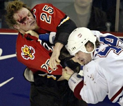 hockey-fight Violent Hockey Hug