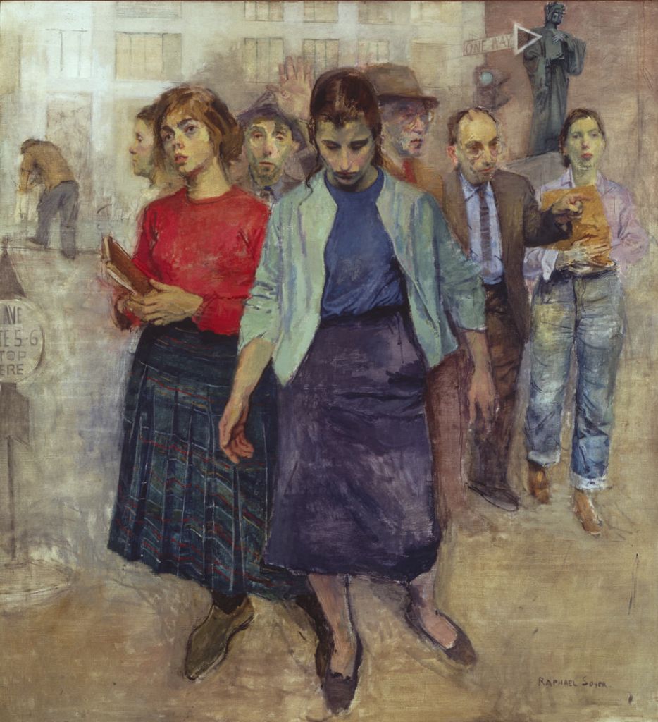 Raphael Soyer, Farewell to Lincoln Square, 1959