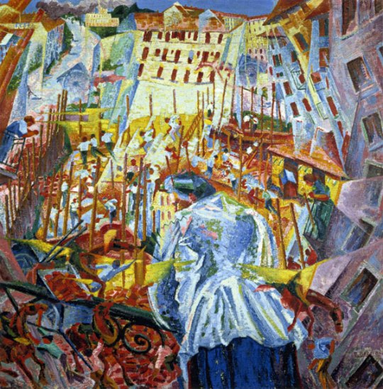 boccioni1 Boccioni, The Street Enters The House, 1911