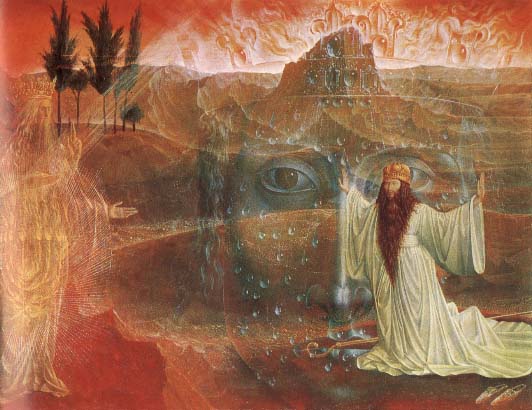 Moses and the Burniing Bush, Ernst Fuchs, 1956