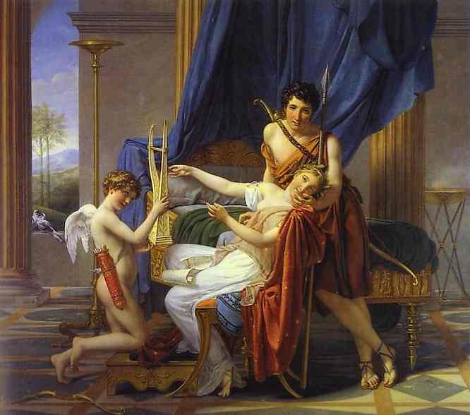 David. Sappho, Phaon and Amor. 1809