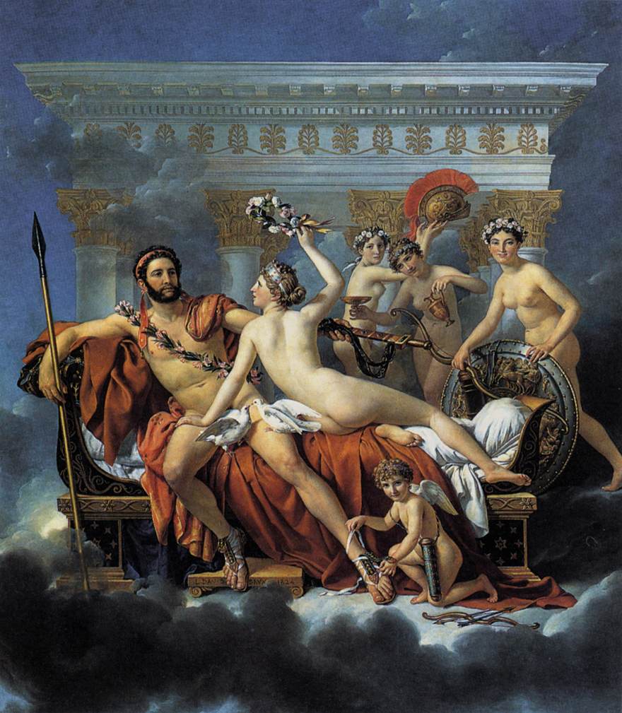 David. Mars Disarmed by Venus and the Graces. 1824