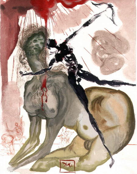 dante9 Salvador Dali, Dante ''Inferno'' canto 12