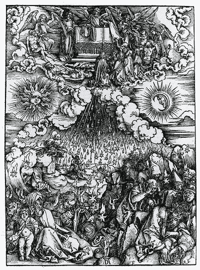 Albrecht Durer. The Opening of the Sixth Seal. ''A new exhibition at the Vatican aims to confound the traditional fire and brimstone image of the Apocalypse with a "positive view" of the end of the world.''