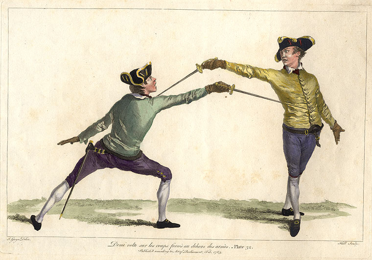 '' fencing was a popular sport among the English royalty and aristocracy, primarily learned on the Continent until the Italian fencing master Domenico Angelo Malevolti Tremamondo established his fencing school in London.''