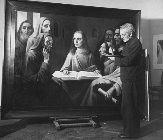 ''When the exquisite Christ at Emmaus was found in the linen closet of a Paris house (TIME, Sept. 19, 1938) it was one of the big art stories of the decade… Last week, a Dutch Nazi confessed that he had painted the “Vermeer” himself — and, what’s more, had knocked off six others, plus two Pieter de Hooches for good measure… The master picture-forger was one Hans van Meegeren, a little-known Dutch artist. Although he worshiped Adolf Hitler, he felt no compunction about unloading a fake on fellow Nazi Hermann Göring. Göring got Christ and the Adulteress in a trade for 173 paintings… Some Dutch art experts, who stand to lose considerable prestige over the affair, just plain don’t believe a word of Van Meegeren’s story.''