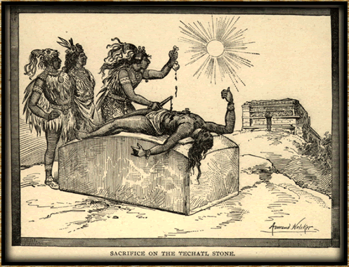 ''The Spanish Arrival in 1519 changed how the Aztecs continued with their sacrificial ways. Hernan Cortes and the Spanish were glad when King Motecuhzoma sent representatives of the city to see Cortes, but were appalled at the sight of them sacrificing a small boy right there on the beach. ''