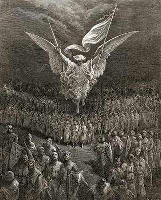 Gustave Dore. Angel leading Crusaders to Jerusalem