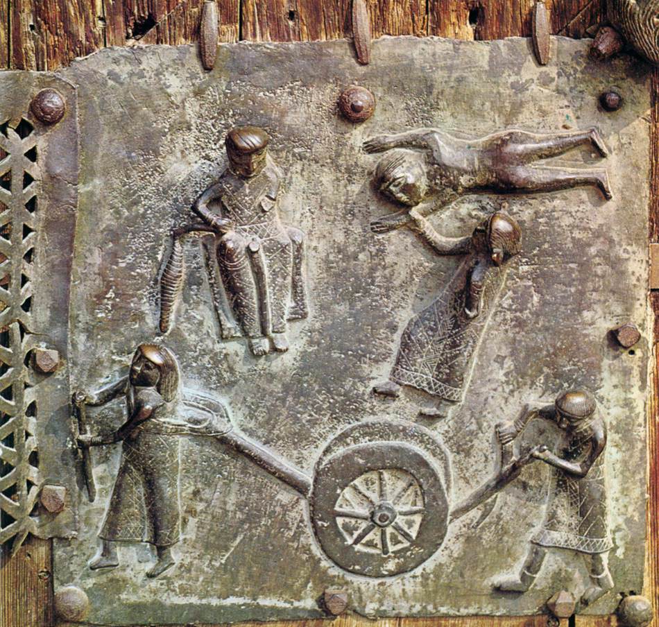 Hollow casting became a neglected art in the Middle Ages, so the major works of that era are reliefs, like this panel from the doors of San Zeno ( c. 1140 ) in Verona