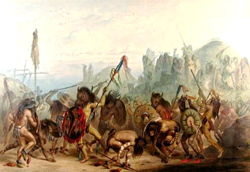 "Buffalo dance of the Mandan" By Karl Bodmer