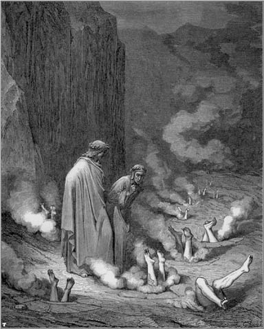 Gustave Dore ''Fraud, however, always involves what Dante considers a perversion of human intelligence-that is, human intelligence used for evil (rather than angelic) purposes. Fraudulent activities always involve the active use of reason; conscious free will is always in operation. ''