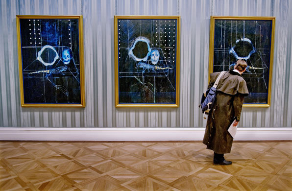 ''Critics who have already reviewed the display have been scathing and remains to be see whether visitors share their views. Rachel Campbell-Johnston of the Times said they were 'shockingly bad' while Adrian Searle of the Guardian said that 'at its worst, Hirst's drawing just looks amateurish and adolescent'.  