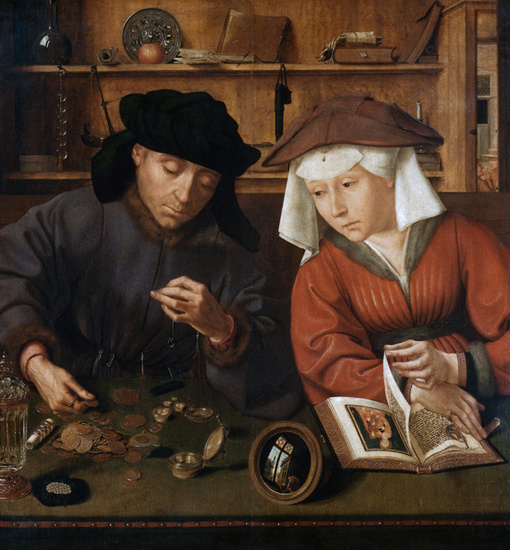1514 --- <The Moneylender and His Wife> by Quentin Massys --- Image by © Francis G. Mayer/CORBIS