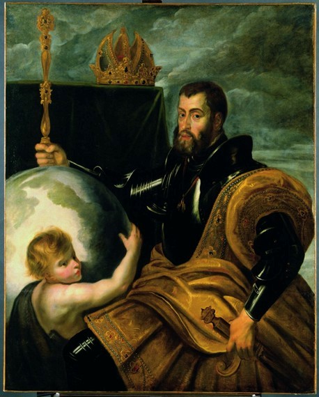 Rubens. (Flemish, 1577-1640) Allegorical painting of Emperor Charles V as ruler of the world (oil on canvas, 1604) Residenzgalerie Salzburg