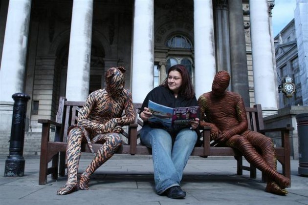 The Zentai Project. ''We in The Zentai Project make occasional 'walkabouts' - trips with one or more people wearing zentai out in public places, and sometimes someone to take pictures. Walkabouts have happened all around the world, as you can see from the pictures in the gallery. The locals don't know what to make of us, but the tourists love us and we get onto lots of tourist snaps - sometimes we can hardly walk 3 steps down the street before being stopped to pose for another picture.''