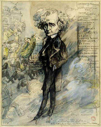 berlioz. Artist: Georges Tiret-Bognet – exact date unknown  This cartoon is in the Bibliothèque nationale de France.