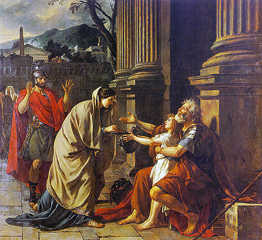 Belisarius Begging for Alms. Jacques-Louis David