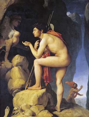 Jean Auguste Dominique Ingres - Oedipus and the Sphinx