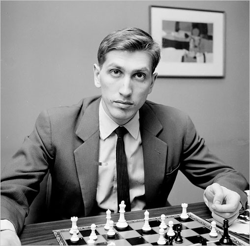 Bobby Fischer 1962. ''Later, all those virtues were lost. Who knew what fueled his agitation? Fischer would pop up all over the world. In the early '90s, he had agreed to a rematch with Spassky in Yugoslavia, in defiance of United Nations sanctions. (He beat Spassky again.) He was arrested in Japan in 2004 for trying to board a flight to the Philippines using an invalid passport.  The anti-Semitic ravings of a man whose mother was Jewish were the most disturbing windows into his mind, especially after 9-11, when Fischer spouted, "This is wonderful news. It's time for the U.S. to get their heads kicked in. â€¦'' His diatribe only got worse, cursing "the Jews. They're murderous, criminal, thieving, lying bastards.'' 