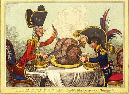 James Gillray. William Pitt and Napoleon