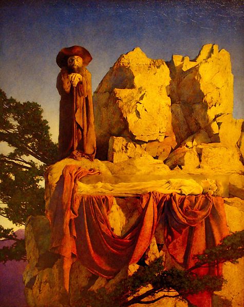 From The Story of Snow White, Maxfield Parrish, 1912. Oil on Panel. Collection of the California Palace of the Legion of Honor