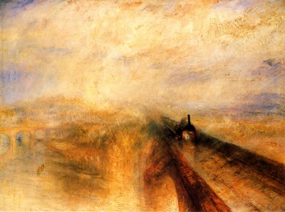 ''When Annie and I went to London, I had to see the Turner Gallery at the Tate Britain and the great Turners at the National Gallery, London, including Rain, Steam and Speed—The Great Western Railway (above, from 1844). It took some painful prioritizing, particularly in giving little time to the great William Hogarth collection at the NG, but I managed to see the Turners the way he wished them to be seen, in situ at the museums he imagined them displayed in after his death. No other artist bequeathed such a mother load of art on his country as Turner did after his death. ''