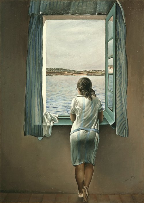 dali13 Woman at the Window Salvador Dalí, oil on board (1925)