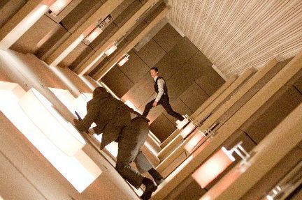 "Inception" stars Leonardo DiCaprio and is directed by Christopher Nolan. Joseph Gordon-Levitt treads his way carefully through a dream in the sci-fi thriller "Inception."