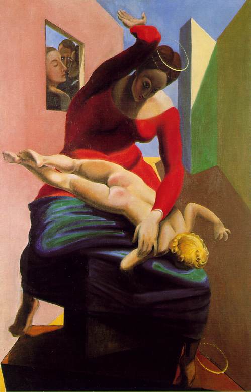 Max Ernst- The Virgin Spanking the Christ Child before Three Witnesses