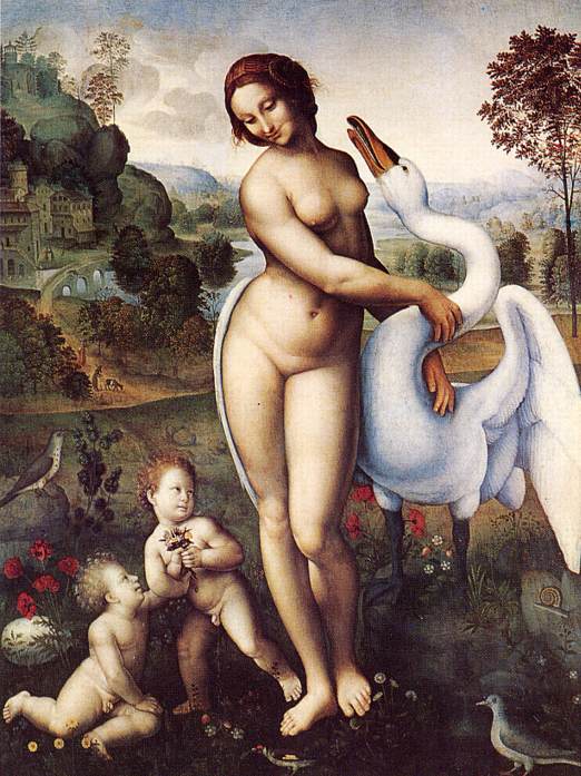 Michelangelo. Leda and the Swan