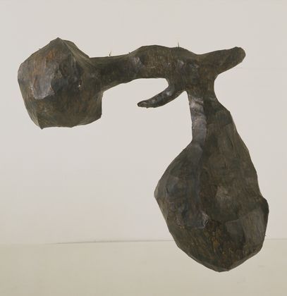 ''This "ray gun," as Oldenburg calls it, hardly looks threatening. Its bloated shape, made out of flimsy papier–mâché, resembles a hairdryer as much as it does a weapon. It was made, however, in the spirit of assault, as a parody of artistic traditions and consumer culture. In the 1960s, this work was part of a cacophonous installation called The Street in the basement of Judson Memorial Church in lower Manhattan.''