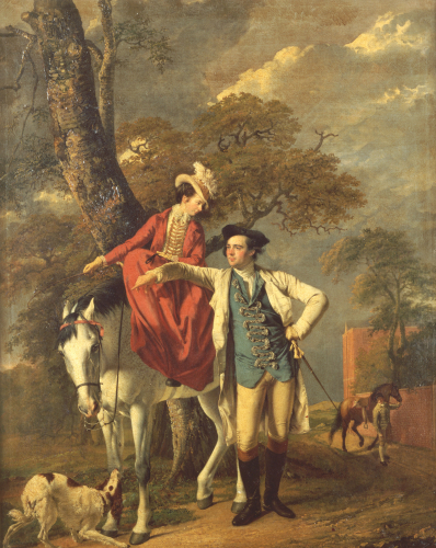With the correct eighteenth-century air of studied nonchalance, Thomas Coltman, of Lincolnshire, prepares to go riding with his wife. The portrait, by Joseph Wright, was done around 1772. At the time, wealthy gentlemen like Coltman, titled or not, had more scope for their talents and whims than perhaps any other privileged class in history. 
