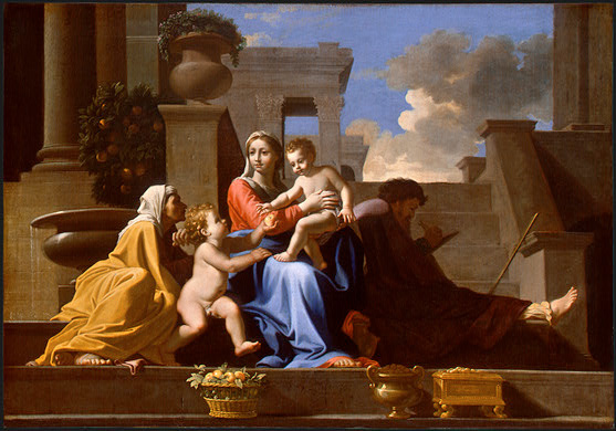 Poussin. Holy family on the Steps.