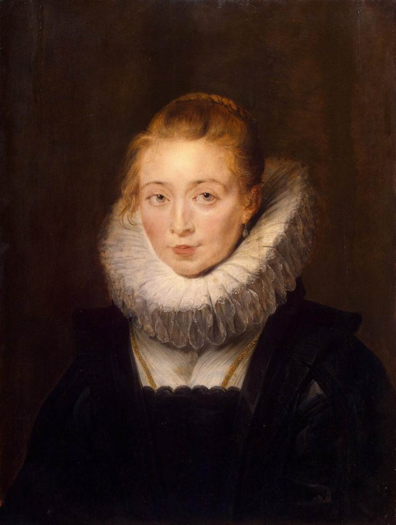 Rubens was stricken with grief when Clara Serena died at the age of twelve."Formerly it was assumed that the sitter was a chambermaid of Infanta Isabella, the Governess of Netherlands. However, it is believed - because of the similarity to a drawing of Isabella Brandt (Rubens' first wife) in the British Museum, London - to be a posthumous portrait of Rubens' daughter Clara Serena (1611-1623)." 