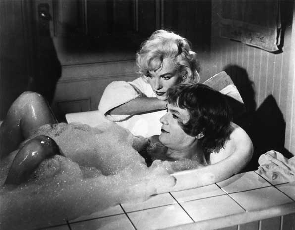 '' The greatest drag act since Charlie’s Aunt — with the closing line to end all closing lines — proved a box office smash and garnered six Oscar nominations, including Best Director, Actor (Lemmon), and screenplay (Wilder & I.A.L. Diamond), but left Wilder yearning for a nervous breakdown in the wake of Monroe’s endless delays and multiple takes, while wowing unlikely set visitor Satyajit Ray.''