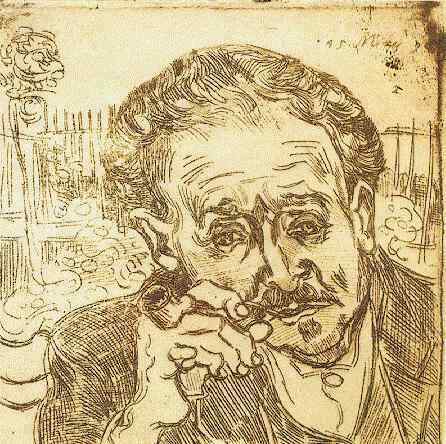 Van Gogh's etching of Doctor gachet