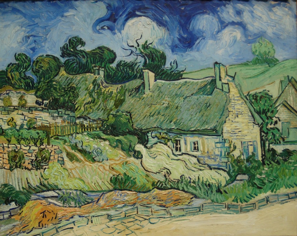 "Auvers is very beautiful", Vincent wrote his brother the day he arrived in town, and the beauty of its environs inspired seventy paintings in as many days, including Cottages at Cordeville.