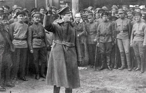 --- LEON TROTSKY POINTING IT OUT TO RED ARMY SOLDIERS Source Unknown  click image for source...