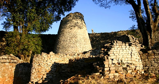 ---One of the highlights of a visit to Zimbabwe must be the ancient ruins at Great Zimbabwe which are located in the southern part of the country just outside the town of Masvingo. The largest ancient stone construction south of the Sahara, Great Zimbabwe was built between the 12th and 15th centuries by the ancestors of the Shona, one of Zimbabwe's many Bantu-speaking groups. Once the capital of the Kingdom of Zimbabwe, this settlement of approximately 12,000 people spanned a massive area of approximately 722 hectares (1,784 acres)---click image for source...