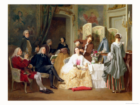 ---Abbe Prevost Reading "Manon Lescaut," 1856---click image for source...