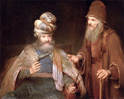 --- Title: Artist: Location: Orig. Size: SKU: Nathan admonishes King David 1683 Aert de Gelder---click image for source...