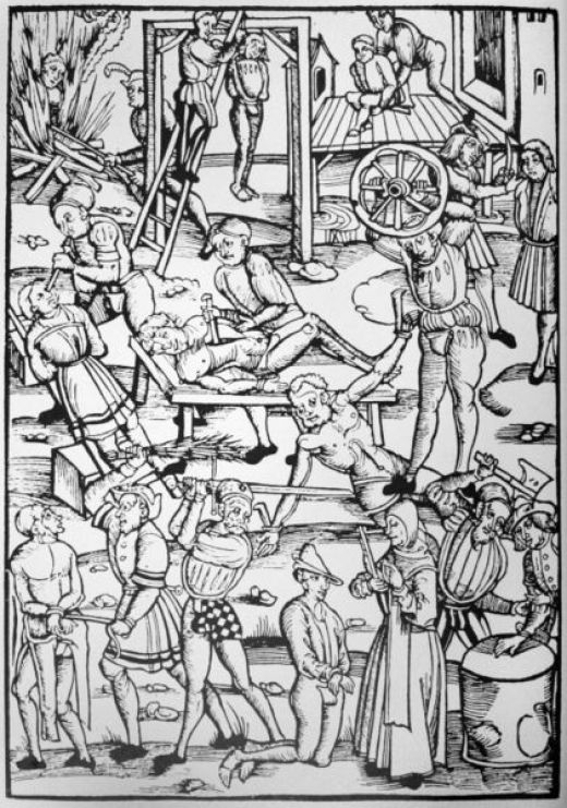 ---The classical period of witch-hunts in Europe fall into the Early Modern period or about 1450 to 1700, spanning the upheavals of the Reformation and the Thirty Years' War, resulting in tens of thousands of executions.---click image for source...