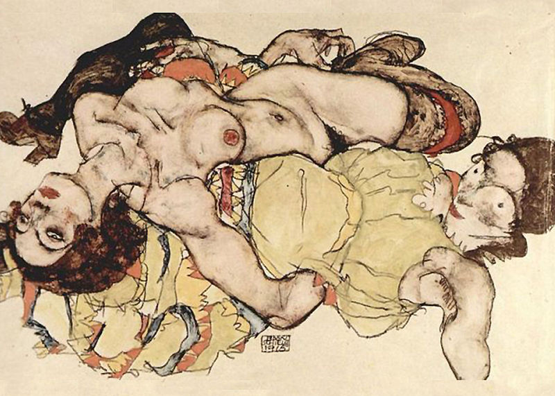 Egon Schiele: Two Women.---High quality global journalism requires investment. Please share this article with others using the link below, do not cut & paste the article. See our Ts&Cs and Copyright Policy for more detail. Email ftsales.support@ft.com to buy additional rights. http://www.ft.com/cms/s/2/ca2a296a-7ce6-11e0-a7c7-00144feabdc0.html#ixzz2UCtqSfad Like those of Picasso – the only twentieth-century artist comparable as draughtsman – Schiele’s depictions of women are his erotic autobiography as well as the terrain where he explored radical possibilities of representation, figural and psychological, liberated from academic constraint.---click image for source...