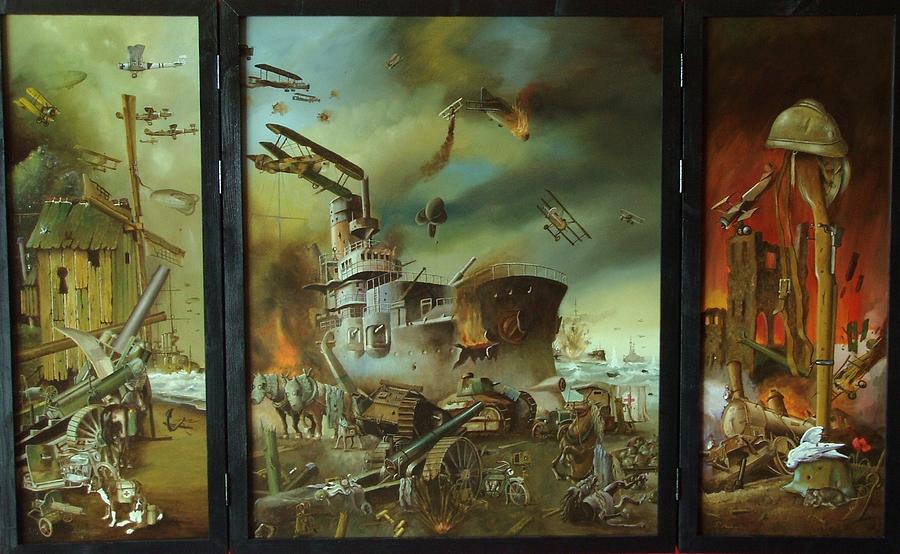 ---TitleTriumph Of The Great War.ArtistPeter MeulenersMediumPainting - Oil On PanelDescriptionThe war is the only winner.---click image for source...