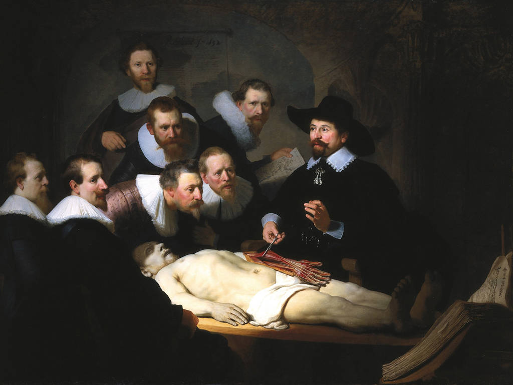 ---Rembrandt van Rijn (Dutch, 1606–1669). The Anatomy Lesson of Dr Nicolaes Tulp, 1632. Oil on canvas. 66 23/32 x 85 1/4 in. (169.5 x 216.5 cm). 146. © Royal Picture Gallery Mauritshuis, The Hague---